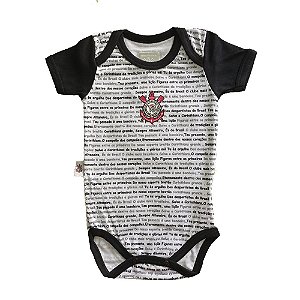 Body Corinthians Infantil Time Futebol Modelo Frases