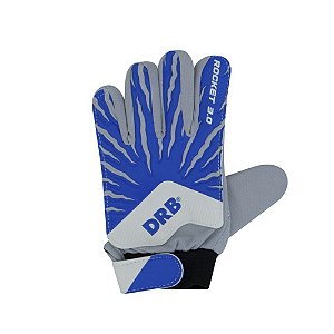 Luva Goleiro Infantil Rocket DRB 3.0 Cinza e Azul