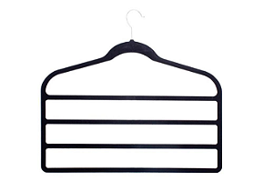 Kit 10 Cabides de Veludo P/ Calca Saia Preto