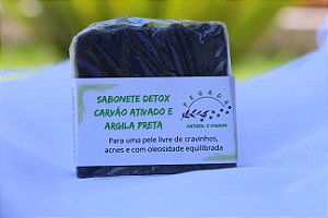 Sabonete Detox Carvão Ativado e Argila Preta