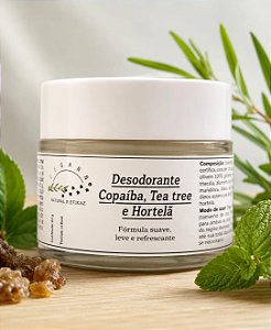 Desodorante Natural: Copaíba, Tea tree e Hortelã