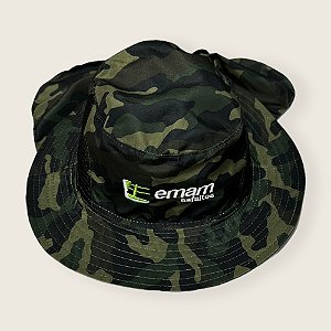 Chapéu Safari Camuflado Com Proteção De Pescoço