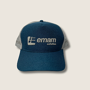 Boné Trucker - Azul e Cinza