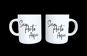 Caneca branca com a sua personalização