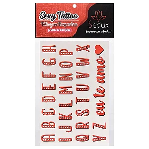 Tatuagem Temporária "Eu Te Amo" 10 x 15cm – Sedux