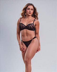 Lingerie em Microfibra e Tule 2398