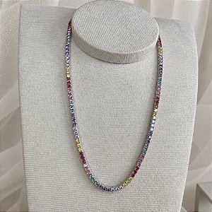 Colar Riviera Candy 4 garras 3mm - 38,0cm