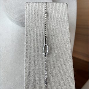 Pulseira Dois Elos - prateada