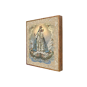 Quadro em linho misto Nossa Senhora do Rosário