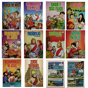 Gibis Infantil Com 10 Histórias Bíblicas Em Quadrinhos