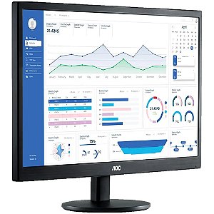 MONITOR AOC 23.6 LED M2470SWH2 HDMI VGA VESA M2470SWH2 PRETO BIVOLT