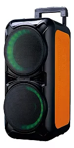 Caixa De Som Portátil Sumay Double Black 800w Bluetooth Led Cor Preto