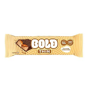 BARRA BOLD THIN CARAMELO E AMENDOIM 40G