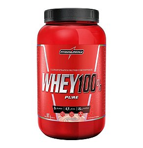 WHEY PROTEIN 100% PURE CONCENTRADO INTEGRALMÉDICA MORANGO 900G