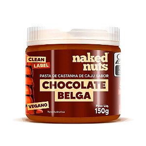 PASTA DE CASTANHA DE CAJU NAKED CHOCOLATE BELGA 150G