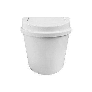 LIXEIRA 5 LITROS C/ TAMPA BASCULANTE BRANCO