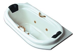 BANHEIRA ACRILNEW 150 SEMI OVAL C/ HIDRO - TOP  LINE