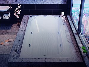 BANHEIRA GOLD LINE ACRILICA DUPLA 150 C/ HIDRO BRANCA