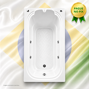 BANHEIRA GOLD LINE ACRILICA DUPLA 170 C/ HIDRO BRANCA