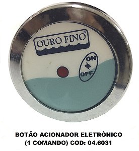 CONJUNTO ACIONADOR ELETRONICO EM ABS CROMADO C/ 01 COMANDO S/ SENSOR DE NIVEL - PDV