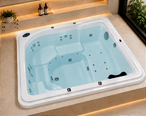 SPA HARMONY QUADRADO 200 x 200 x 70 CM PREMIUM P/ 5 PESSOAS OURO FINO