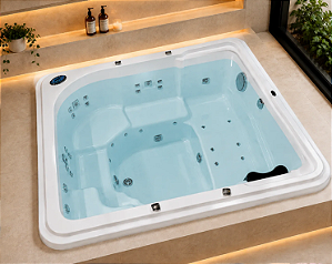 SPA HARMONY QUADRADO 200 x 200 x 70 CM P/ 5 PESSOAS OURO FINO