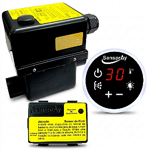Aquecedor Sanspray Banheira Hidro Spa 8000W 220V 4 Funções Com Painel Controlador 4F Preto
