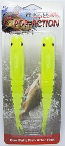 Isca Monster 3X Fishing Shad Pop-Action 17cm - Mellow 2un