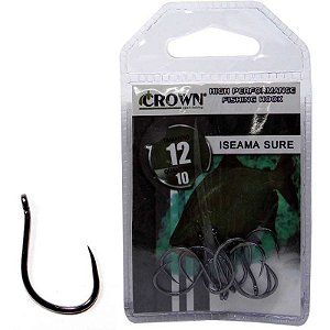 Anzol Crown Iseama Sure Black 12 c/ 10 un.