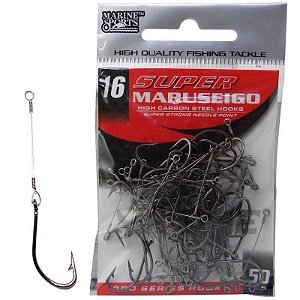 Anzol encastoado Super Maruseigo black 16 com 50 un.