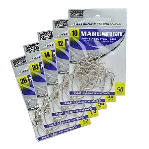 Kit Anzol Marine Sports Maruseigo Nickel 10, 12, 14, 24 e 26