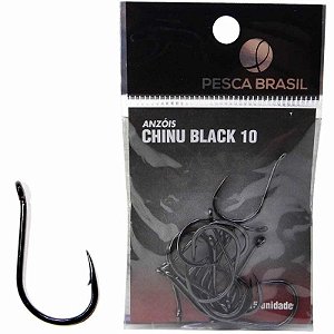 Anzol Pesca Brasil Chinu Black n. 10 094209 c/ 15 un.
