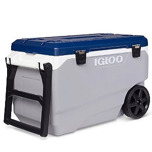 Caixa Térmica Latitude com Rodas Cinza Mar Egeu 85L Igloo