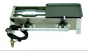 FOGAREIRO INOX 2B CAMINHONEIRO 42X22X10 MEIA CHAPA