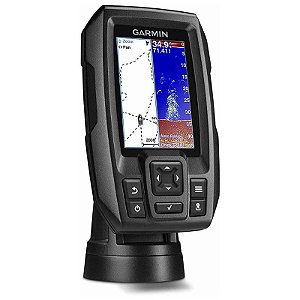 Sonar Garmin com GPS Striker 4 Plus Fishfinder menu em português completo com transducer