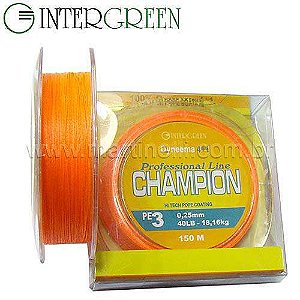Linha Intergreen Champion Pro Multifilamento 0,20 mm 30 lbs 150 m (4+1) - Laranja