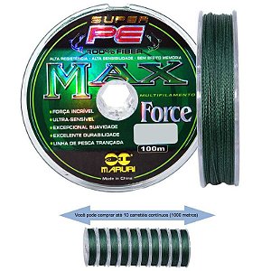 Linha multifilamento Maruri Max Force 100m 0,23mm 30lb teste 16kg