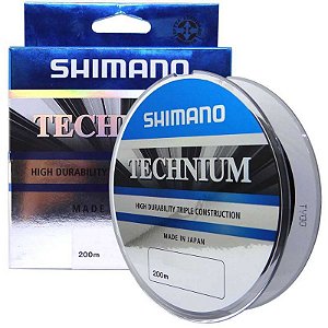 Linha Monofilamento Shimano Technium 0,285mm 16.5 lb 200m