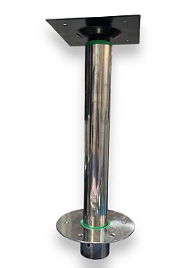 Base de inox alta com regulagem TP  (Conjunto completo 3 partes) pedestal