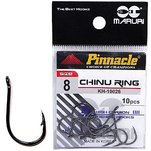 Anzol Pinnacle Chinu Ring mini Black - N8 c/ 10