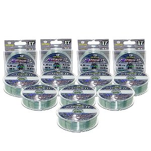 Kit Linha Monofilamento Platinum XT - 0,25,0,30,0,35,0,40mm