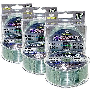 Kit Linha Monofilamento Platinum XT BOX 2x 0,35 + 0,40 + 0,45mm