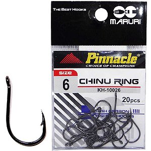Anzol Pinnacle Chinu Ring mini Black - N6 c/ 20