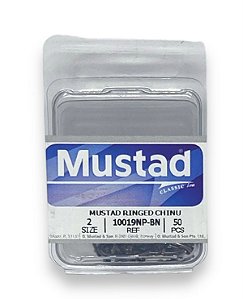 Anzol Mustad 10019 BN Chinu Black n 02 c/ 50 unid