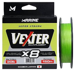 LINHA VEXTER X8 MULT CHARTREUSE 20lb 0.19mm 150m - MARINE