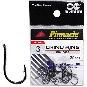 Anzol Pinnacle Chinu Ring mini Black - N3 c/ 20