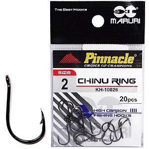 Anzol Pinnacle Chinu Ring mini Black - N2 c/ 20