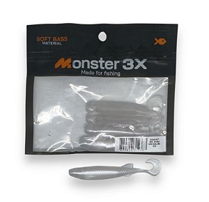 Isca Monster 3X Soft E-SHAD 9CM - MANJUBA 5UN