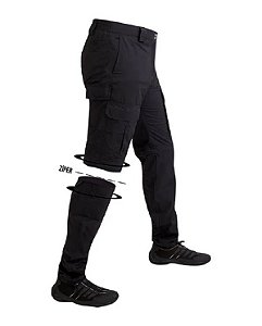 Calça de pesca Mar Negro Lisa Preto 48 c/ ziper joelho