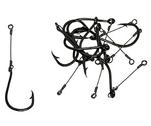 Anzol Marine Sports Chinu Black Encastoado N.6 com 10 un.